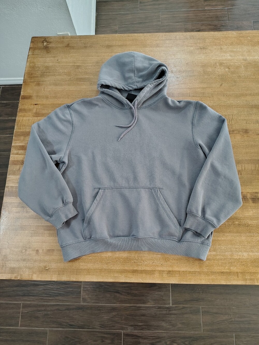 H&M Oversized Gray Hooded Pullover Sweatshirt Size M